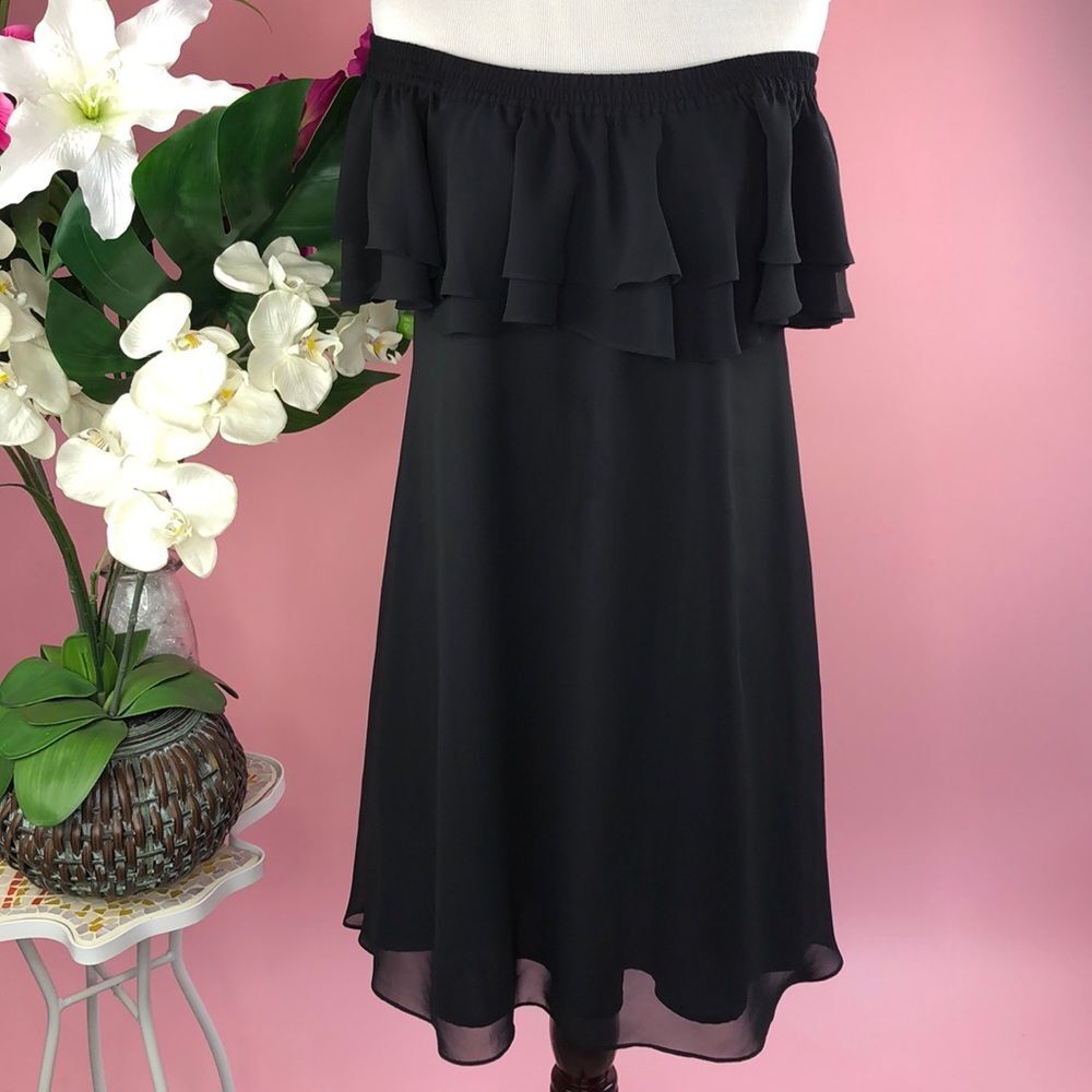 Sam Edelman Black Off The Shoulder Classic Swing Dress